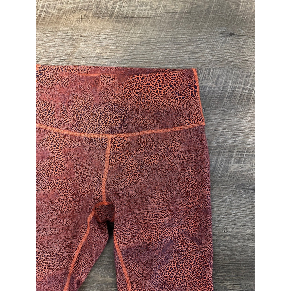 Lululemon Wunder Train High-Rise Tight 25" Crackle Glaze Vintage Orange Larkspur - Picture 4 of 7